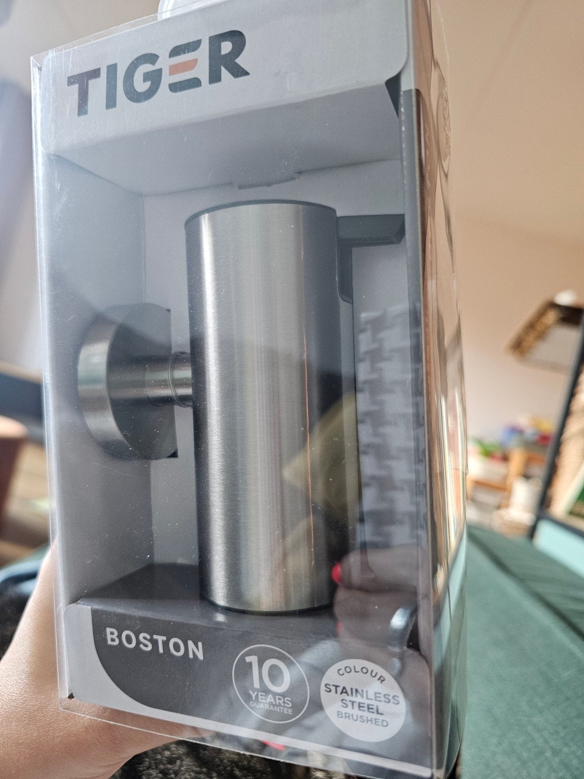 Nieuw Tiger Boston Zeepdispenser RVS voor wandmontage, Overige merken, Nieuw, Zilver, Zeepdispenser/zeepbakje