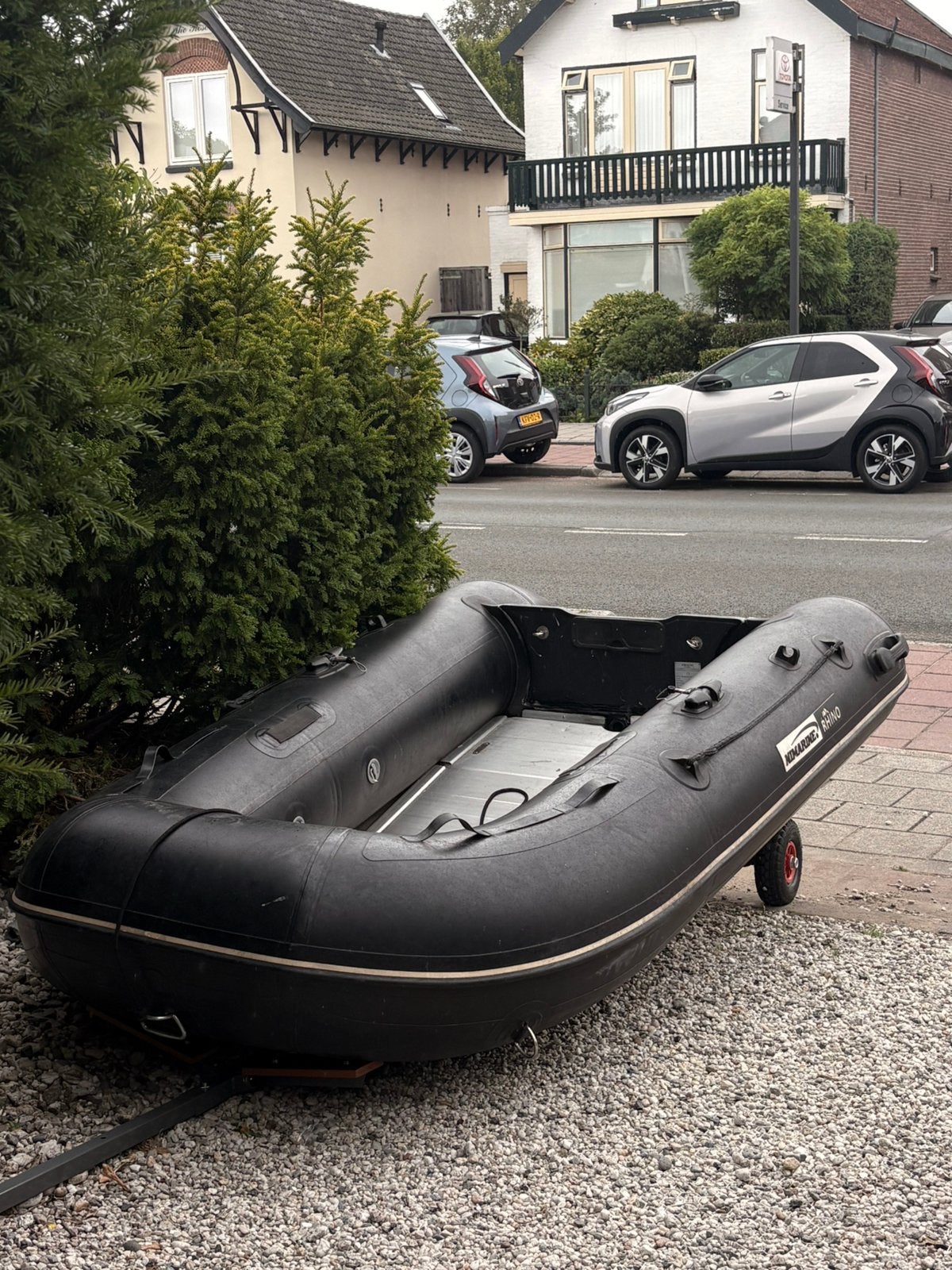 Nimarine black rhino 2.90, Watersport en Boten, Rubberboten, Ophalen, Aluminium, Gebruikt, Peddels
