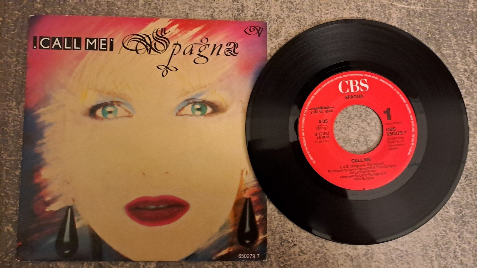 Spanga  - call me, Gebruikt, 7 inch, Pop, Fotohoes