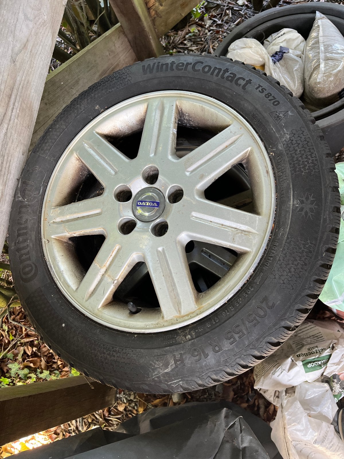 R16 205/55 5x108 Velgen met Winterbanden Volvo S40/V50, Ophalen, Gebruikt, 16 inch, Banden en Velgen