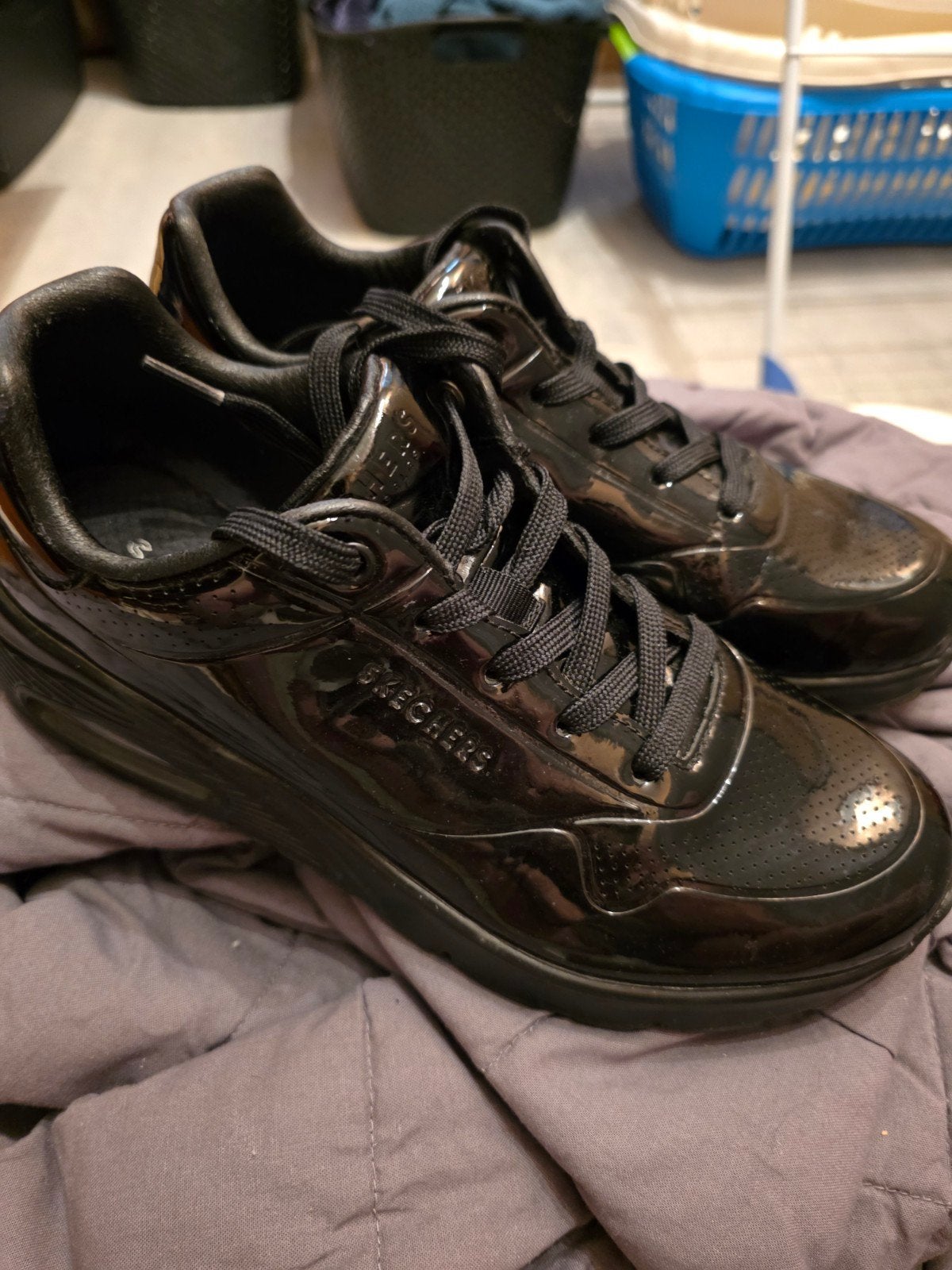 Skechers Uno Shine zwart lak maat 39, Skechers, Zwart, Ophalen of Verzenden, Sneakers of Gympen