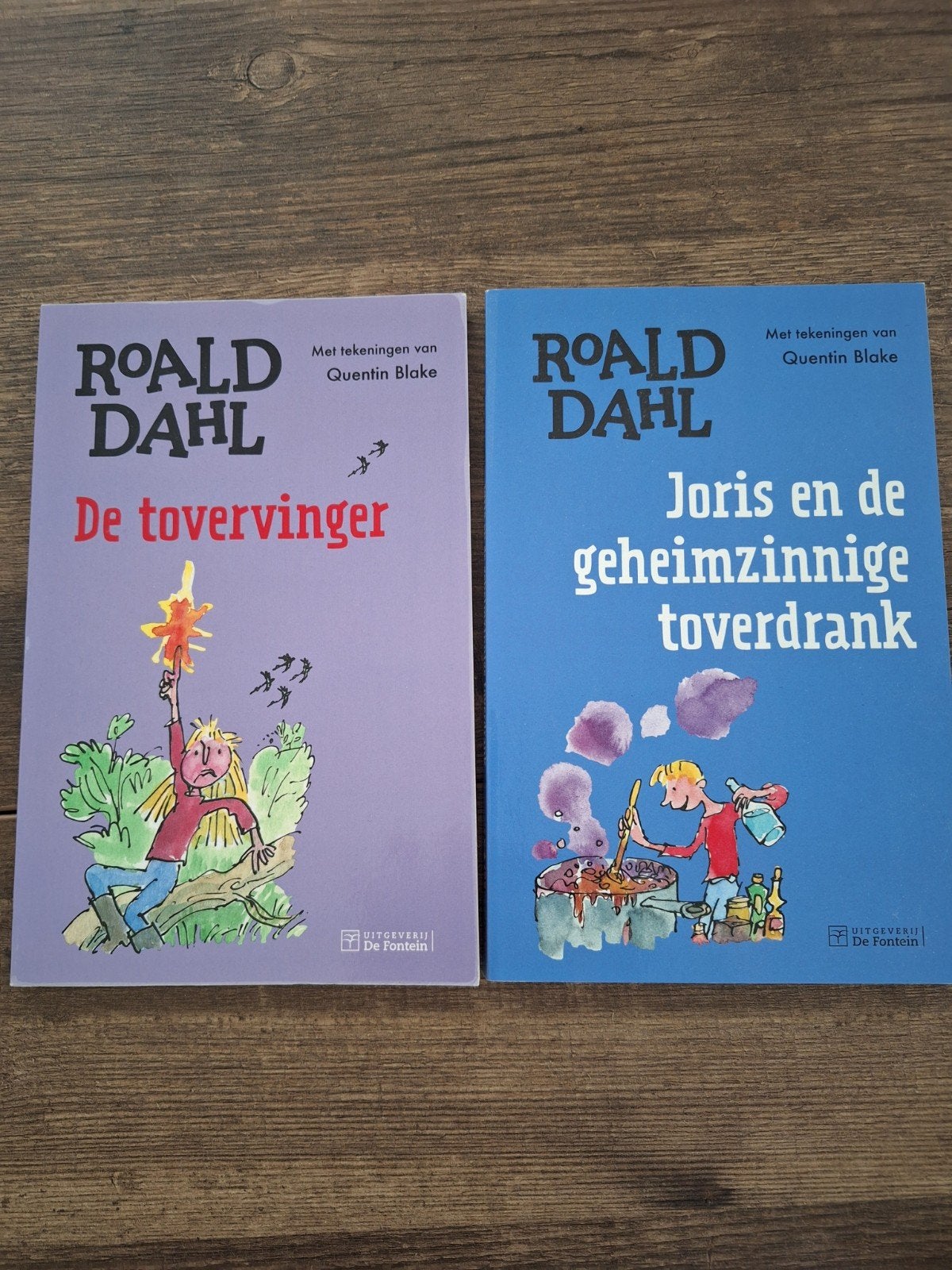 Roald Dahl Boeken: De Tovervinger & Joris en de Toverdrank, Boeken, Ophalen, Zo goed als nieuw, Roald Dahl, Fictie algemeen
