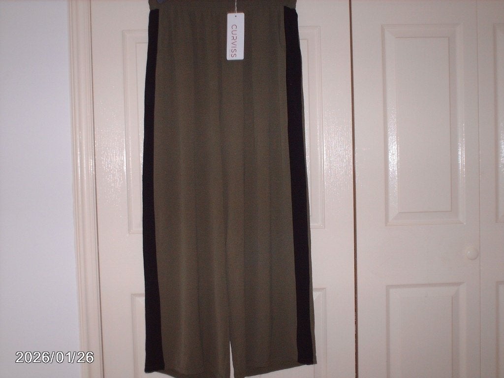 nieuwe broek met wijde pijpen merk curviss maat 1 /46, Kleding | Dames, Grote Maten, Nieuw, Ophalen of Verzenden, Curviss, Broek of Spijkerbroek