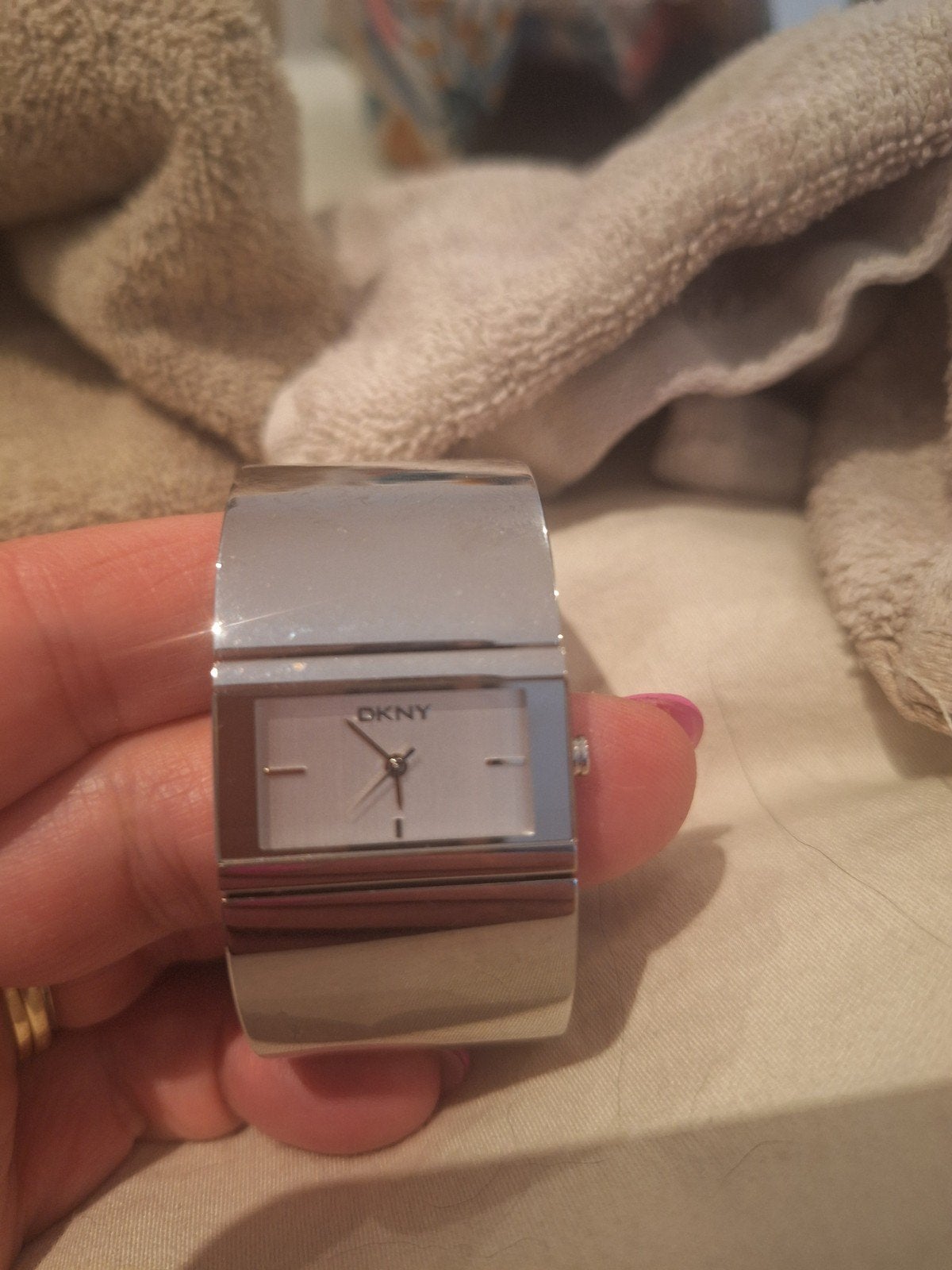 DKNY dameshorloge, Sieraden, Tassen en Uiterlijk, Horloges | Dames, Ophalen of Verzenden, Zo goed als nieuw, Staal, DKNY