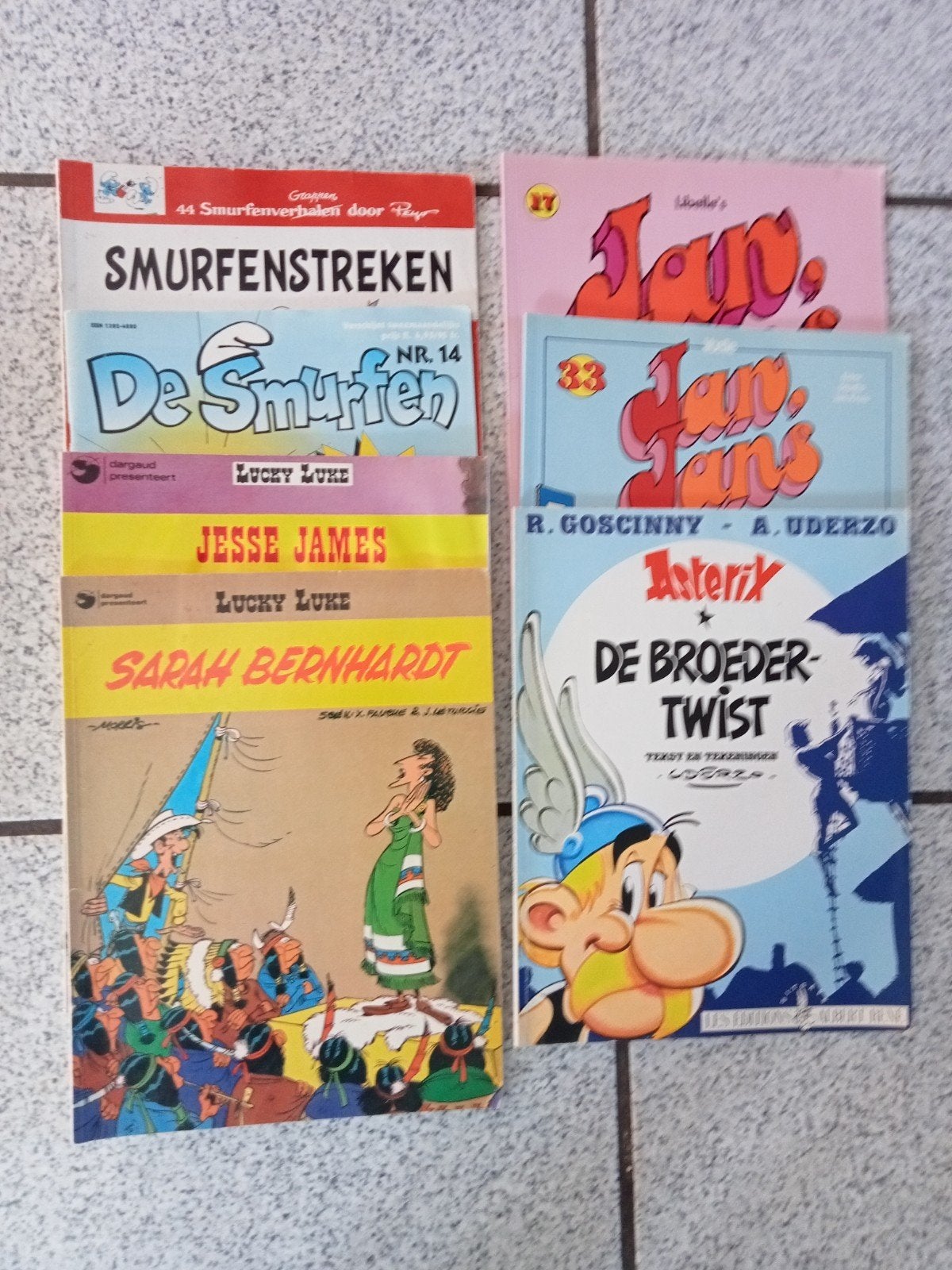 Diverse stripboeken: Smurfen, Lucky Luke, Jan, Jans, Asterix, Boeken, Stripboeken, Meerdere stripboeken, Ophalen of Verzenden