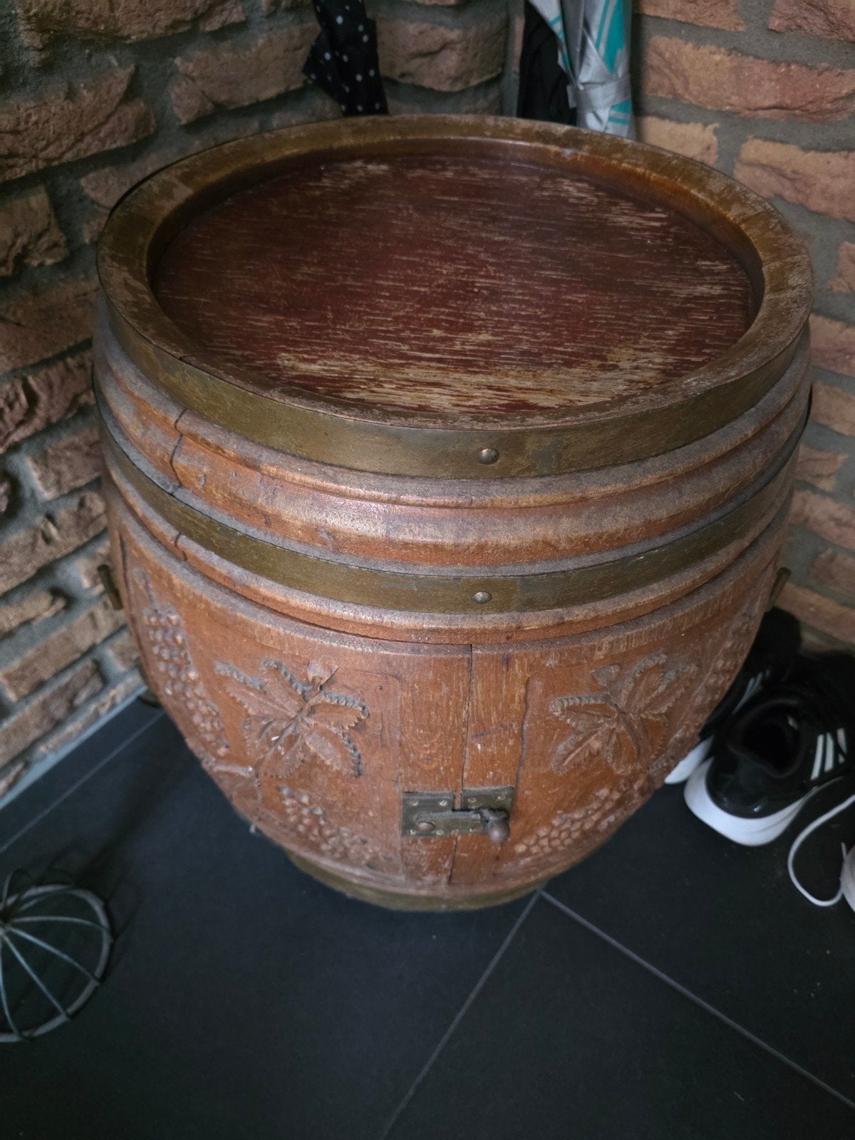 Vintage Wijnvat Bar Kastje - Decoratief en Functioneel, Ophalen
