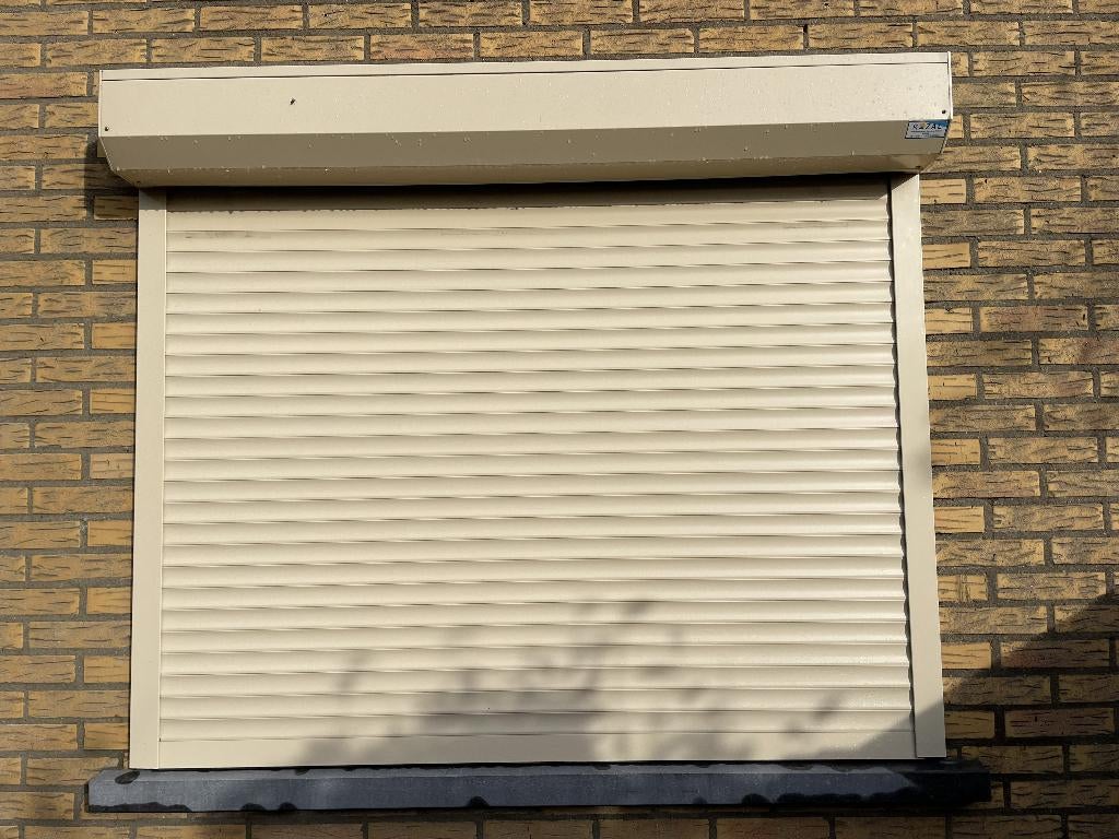 Rolluik handbediend 150 x 125 cm, Ophalen, 100 tot 150 cm, 100 tot 150 cm, Crème of Beige