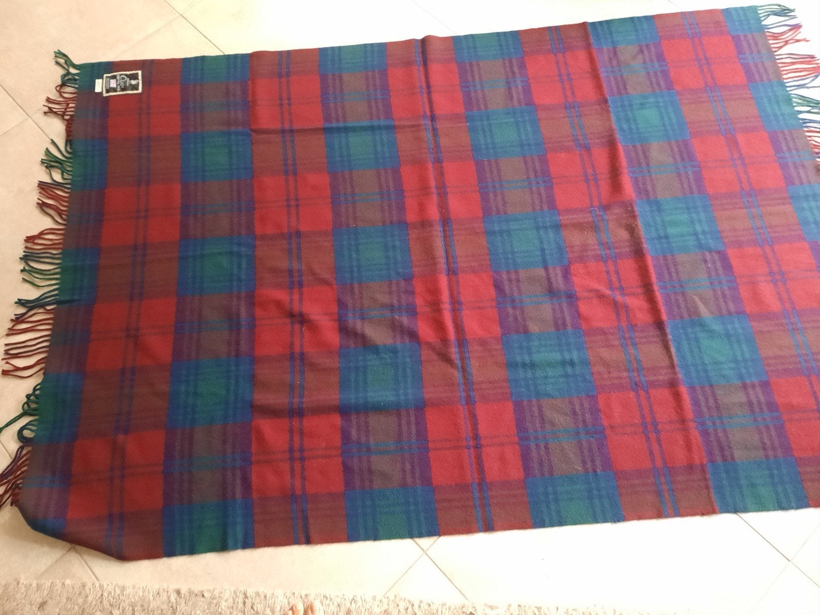 Royal Scot Clan Leisure Rug - Schotse Plaid/Woondeken, Ophalen, Gebruikt, Wol, Met franjes/kwastjes