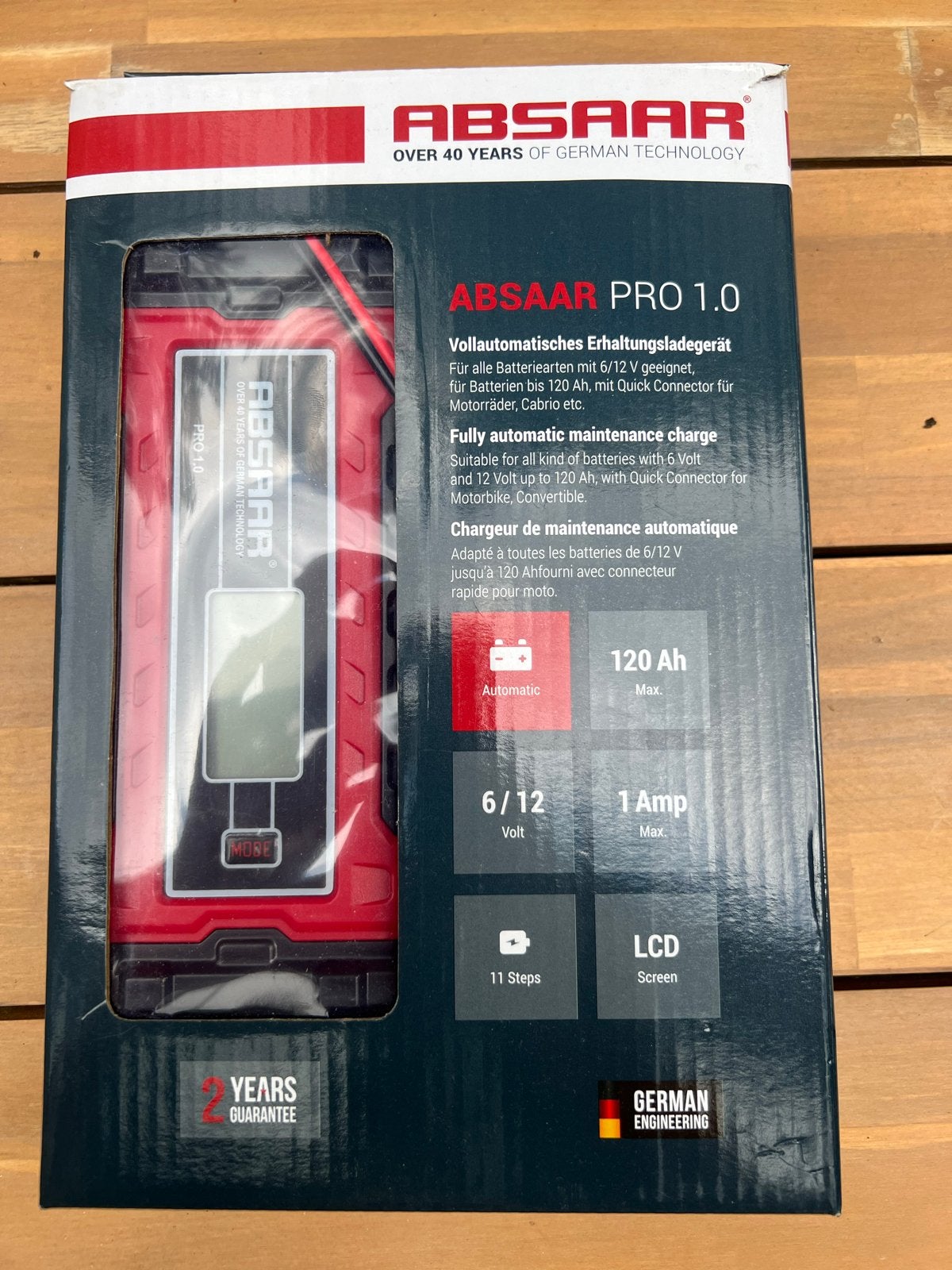 ABSAAR PRO 1.0 Volautomatische acculader 6/12V 120Ah, Ophalen of Verzenden, Nieuw, Universele onderdelen