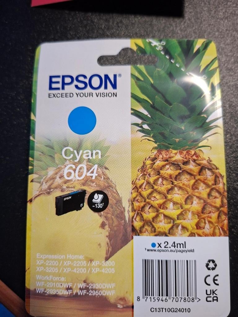 Epson Cyan 604, Ophalen of Verzenden, Nieuw, Cartridge, Epson