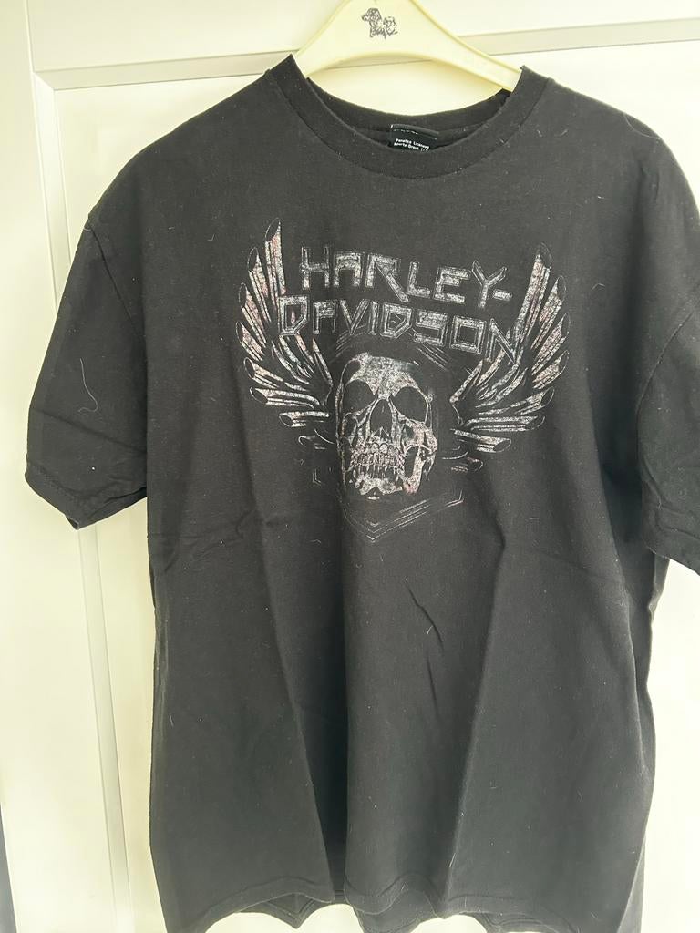 Harley Davidson T-shirt XL - Skull & Motorsaloon Amersfoort, Ophalen of Verzenden, Gedragen, Maat 56/58 (XL), Zwart