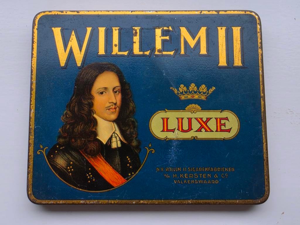 Willem II Luxe sigaren blik Valkenswaard, Verzamelen, Blikken, Ophalen of Verzenden, Gebruikt, Overige