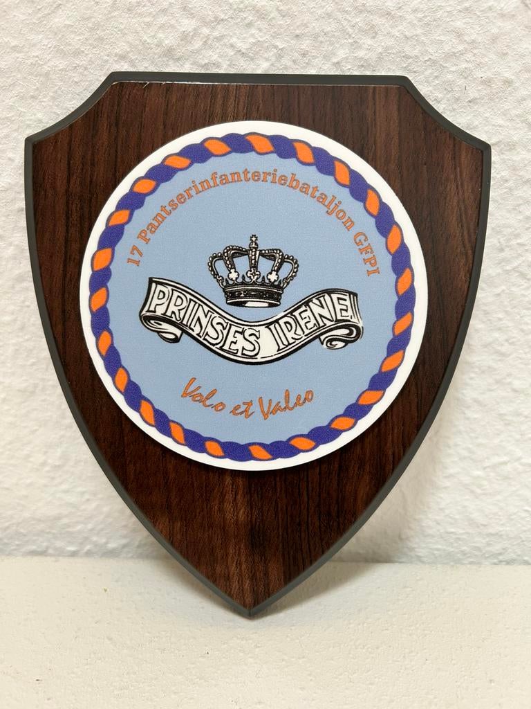 Wapenschild 17 Pantser Infanterie Bataljon, Ophalen of Verzenden, Landmacht, Nederland, Embleem of Badge