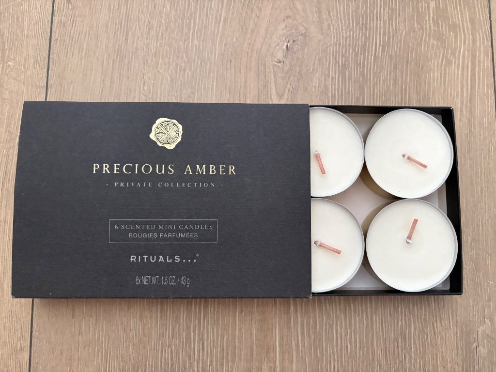 Rituals Precious Amber 6 grote waxinelichtjes 43 gram nieuw, Ophalen of Verzenden, Nieuw, Overige typen, Rituals