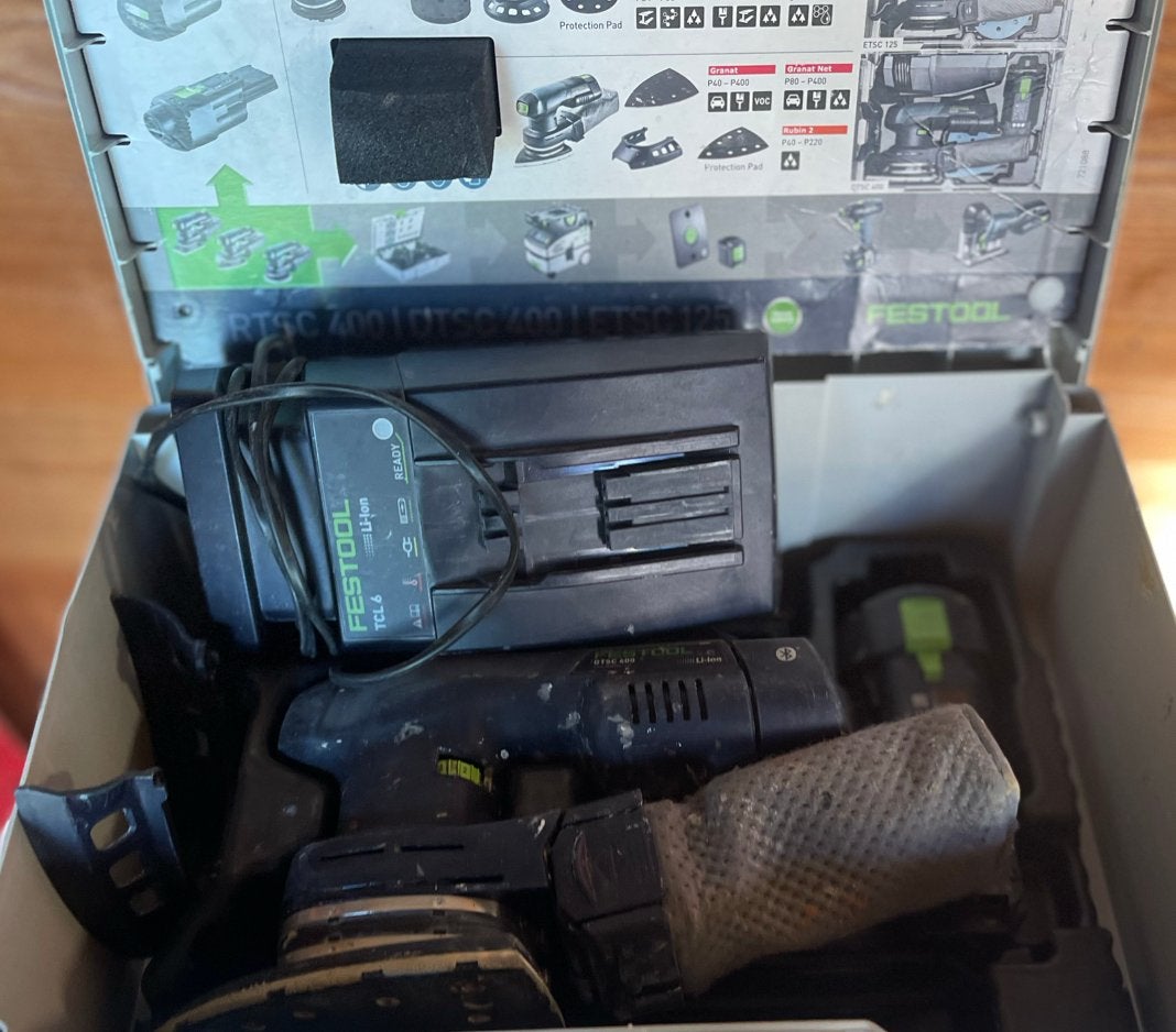 Festool accu schuurmachine, Ophalen, Gebruikt, Minder dan 600 watt, Vlakschuurmachine