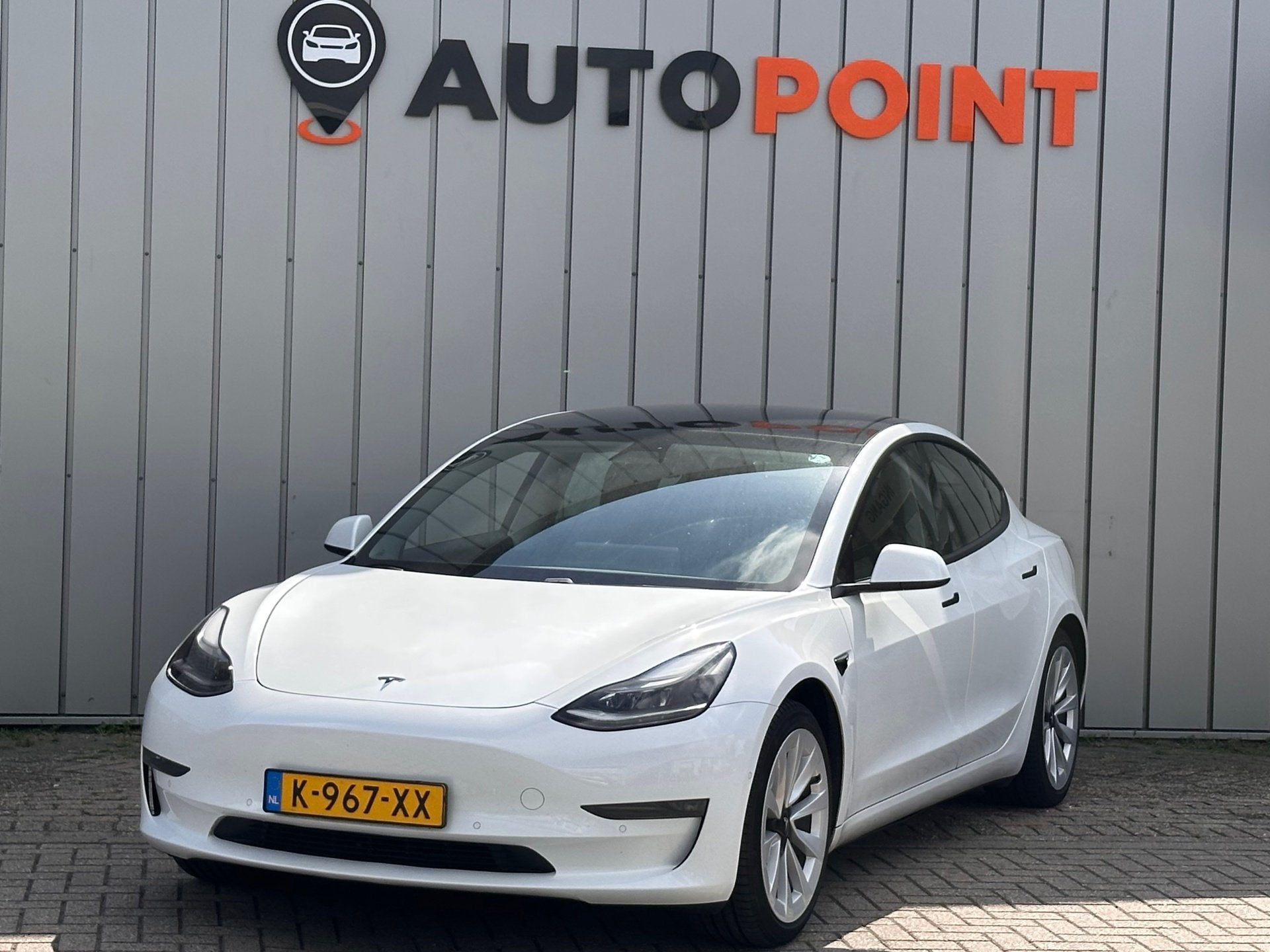 Tesla Model 3 Long Range AWD WARMTEPOMP 75 kWh 91% SOH LFP D, Auto's, Automaat, Gebruikt, Zwart, Wit
