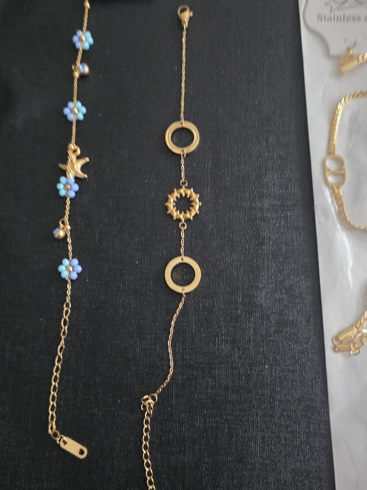 Gouden  kleur Armbanden Set - Diverse Stijlen, Staal, Met bedels of kralen, Nieuw, Ophalen of Verzenden