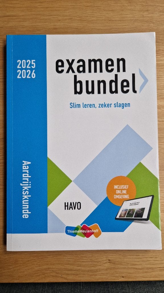 Examenbundel Aardrijkskunde 2025/2026, Boeken, Ophalen of Verzenden, Zo goed als nieuw, HAVO, Aardrijkskunde