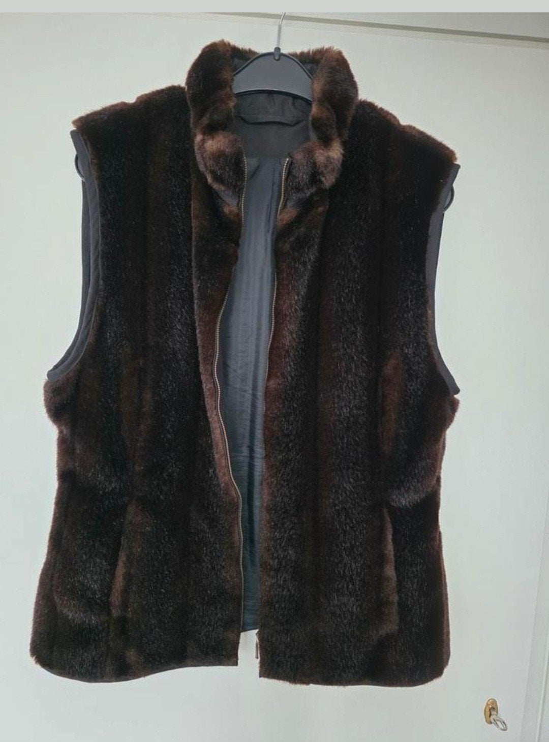 Mooie bruine faux fur bodywarmer, Kleding | Dames, Bodywarmers, Maat 38/40 (M), Bruin, Ophalen of Verzenden, Zo goed als nieuw