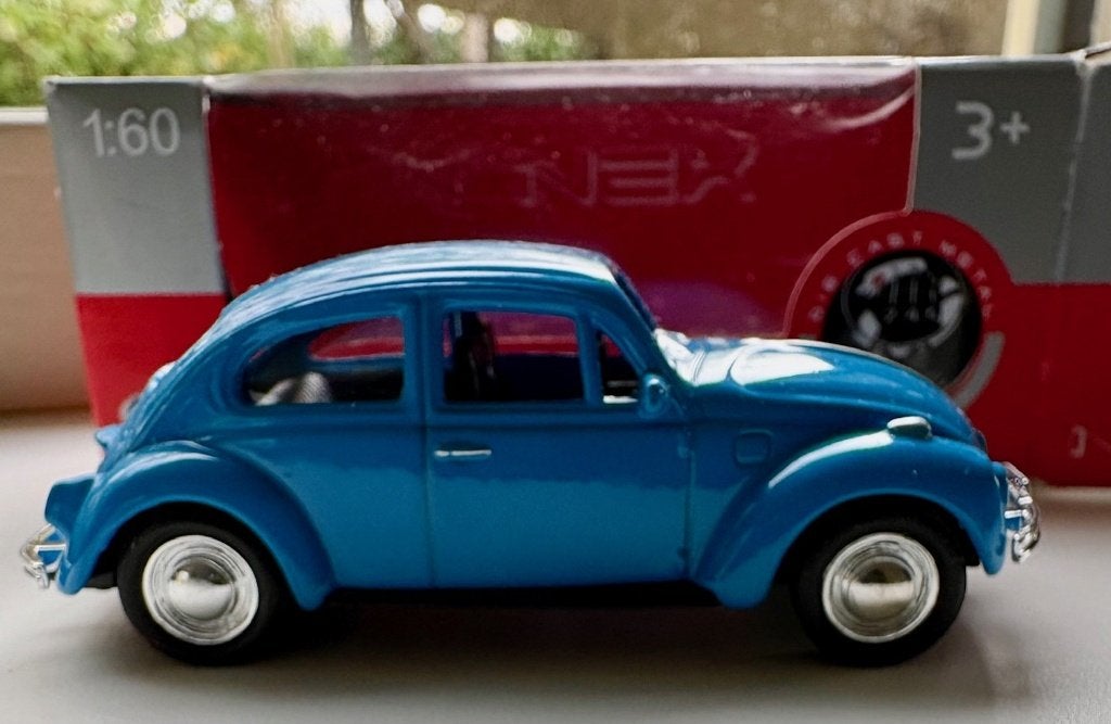Welly 3 inch Volkswagen Kever blauw, Ophalen of Verzenden, Nieuw, Auto