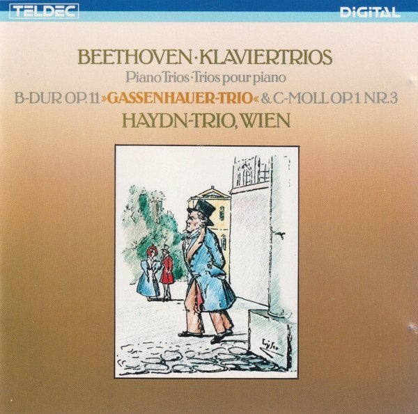 BEETHOVEN Piano trios CD HAYDN TRIO WIEN TELDEC 1985, Ophalen of Verzenden, Classicisme, Gebruikt, Kamermuziek