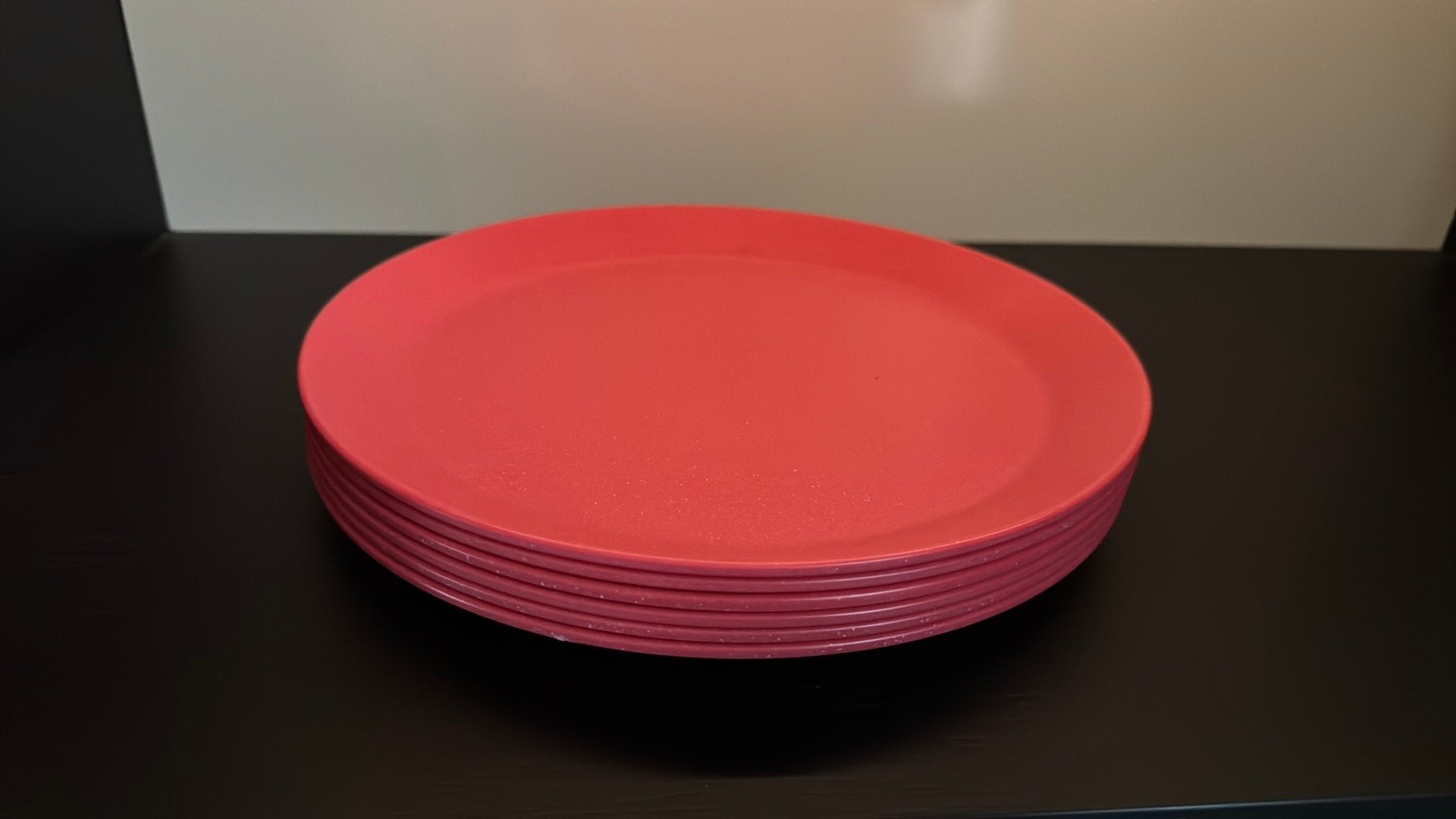 6 Mepal bloom borden 240 mm Pebble red, Ophalen of Verzenden, Zo goed als nieuw