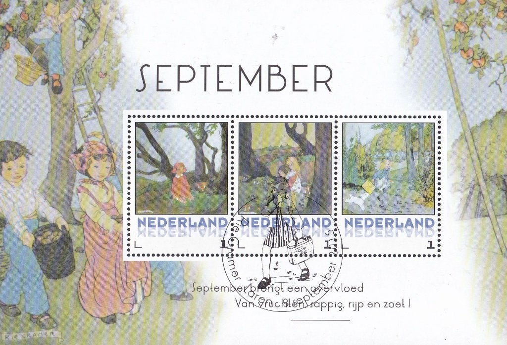Rie Cramer - September - herfstmaand, Verzenden, Na 1940, Gestempeld