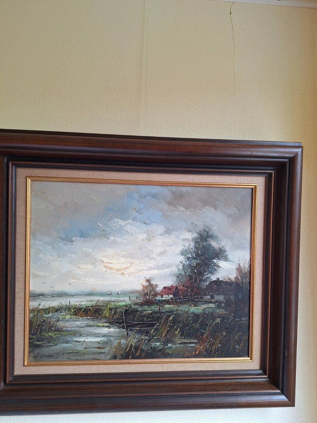 Schilderij: Landelijke Voorstelling, Antiek en Kunst, Ophalen of Verzenden
