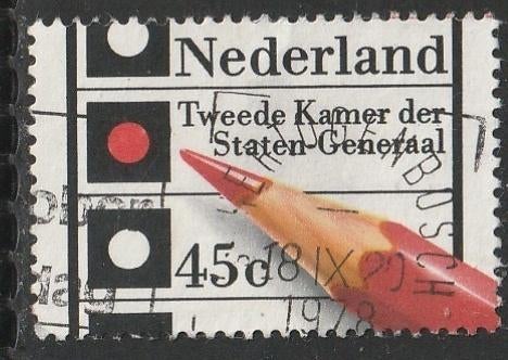 Nederland 1977 1129 Verkiezingen, Gest Den Bosch, Ophalen of Verzenden, Na 1940, Gestempeld