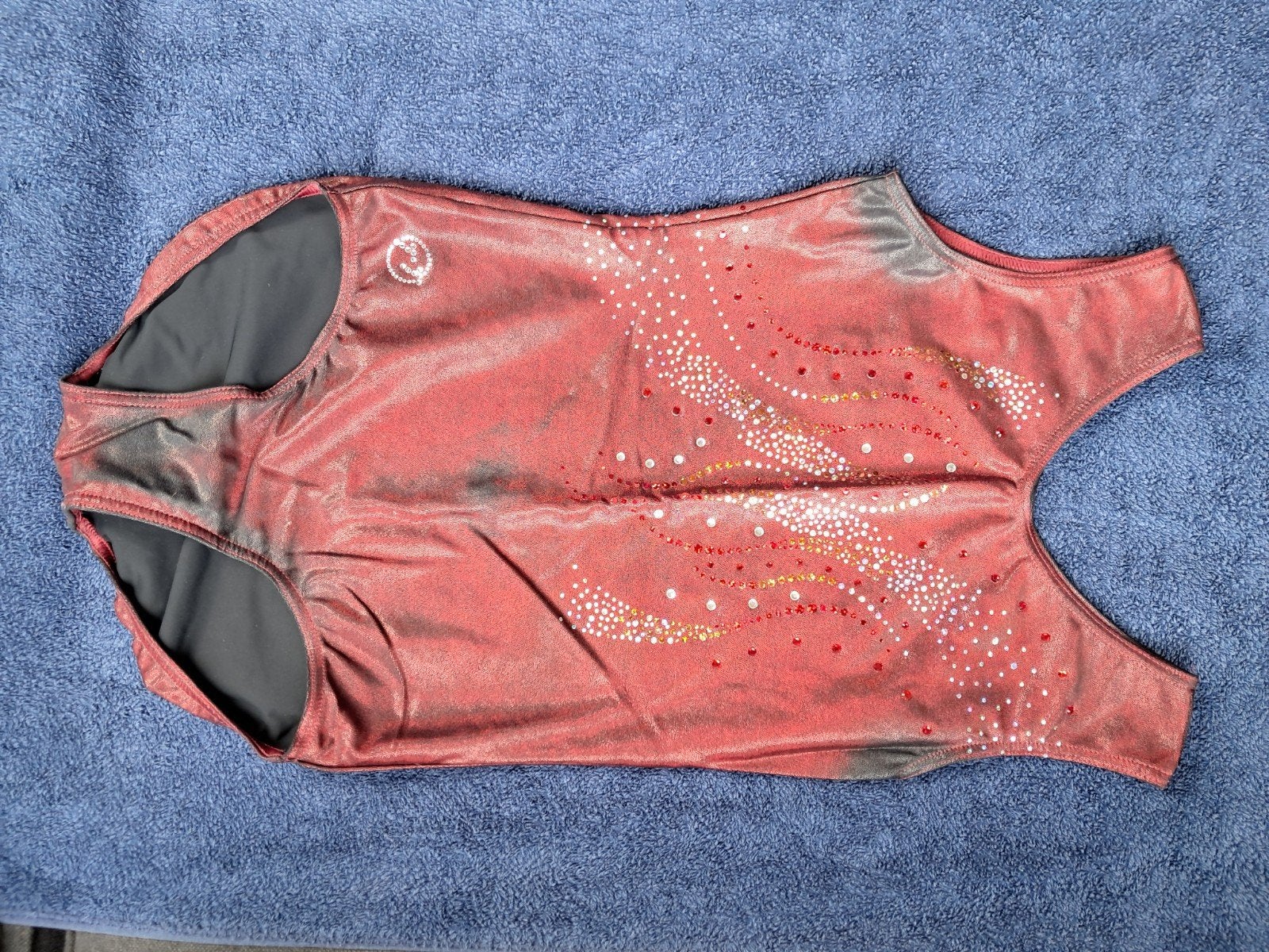 TT Gymnastics Turnpakje Maat 164 Rood met Strass, Ophalen, Zo goed als nieuw, Turnpak(je), Rood