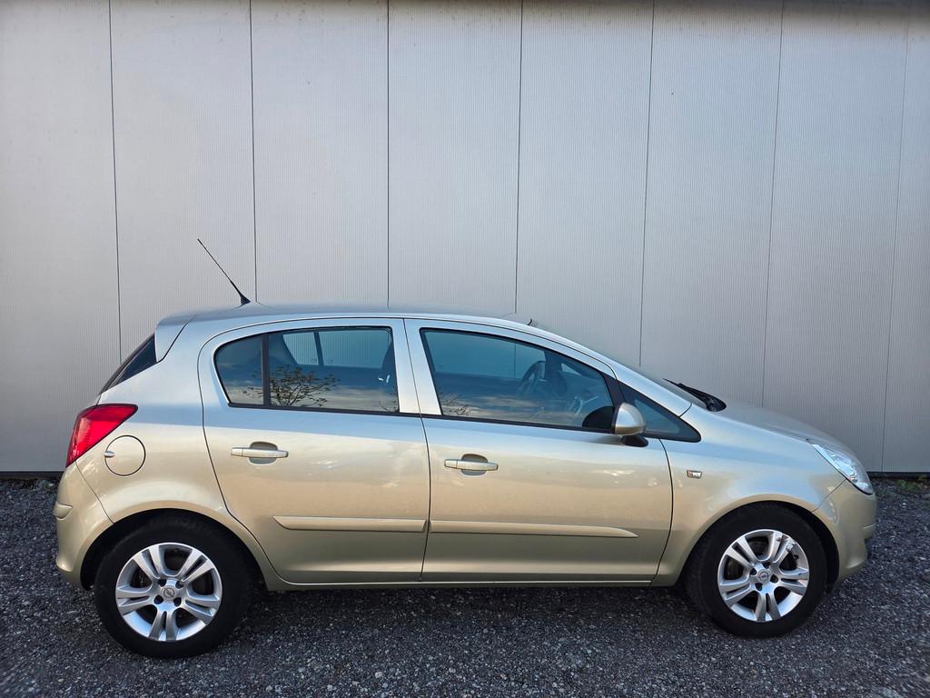 Opel Corsa 1.2-16V Enjoy | Airco | Cruise | 5 DRS | Elektr., Voorwielaandrijving, Stof, Gebruikt, Zwart