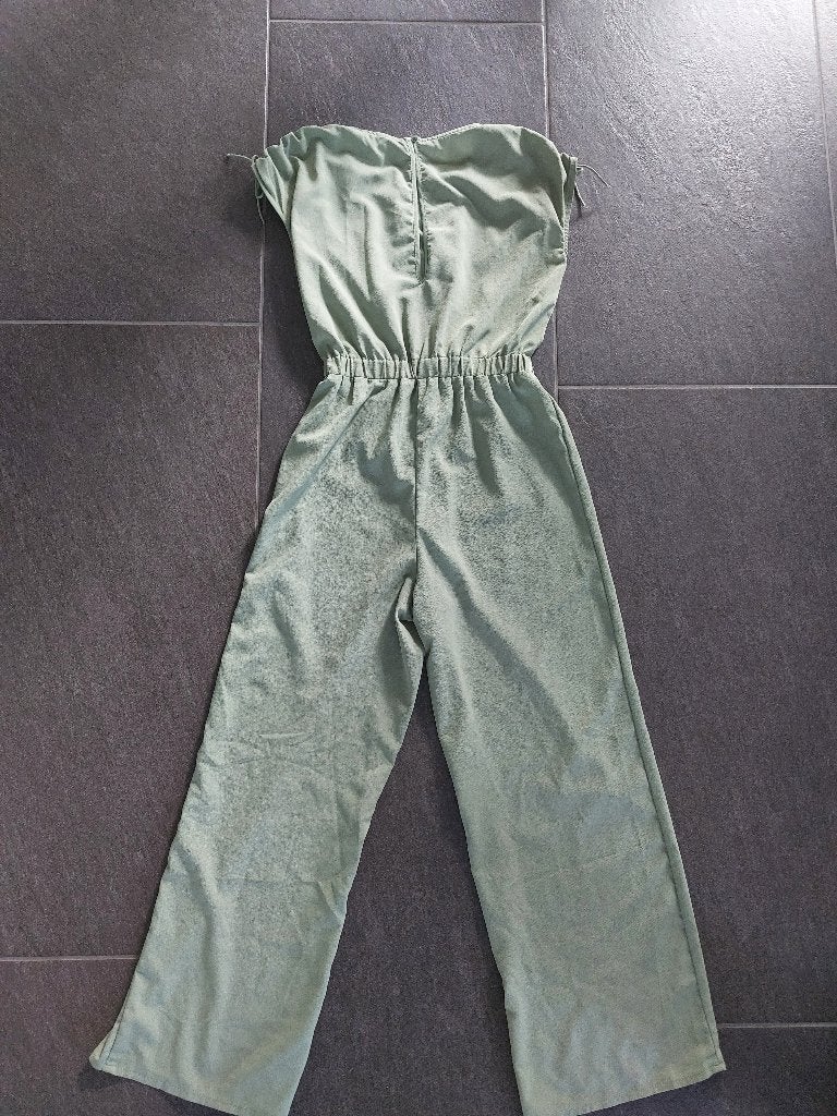Donkergroene jumpsuit mouwloos maat 152, Kinderen en Baby's, Overige typen, Meisje, H&M, Ophalen of Verzenden