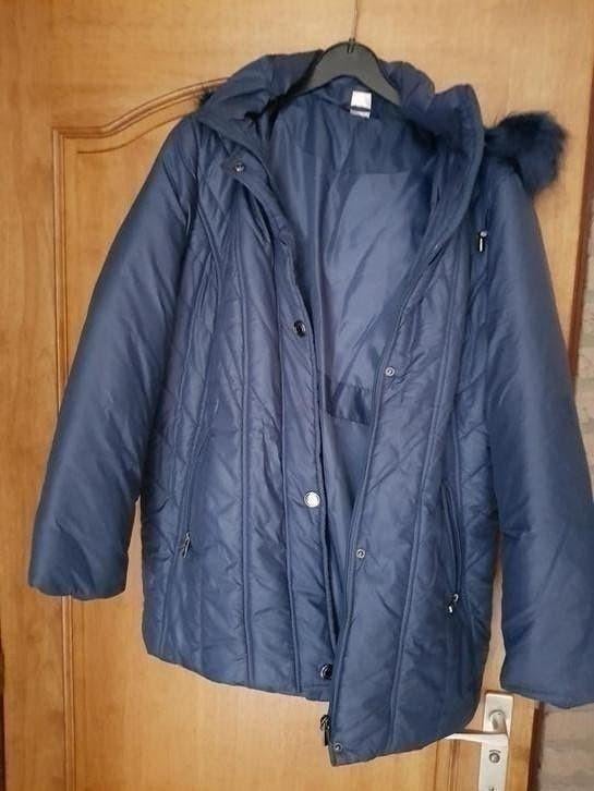 Blauwe winterjas maat 44 damesjas, Ophalen of Verzenden, Zo goed als nieuw, Maat 42/44 (L), Blauw