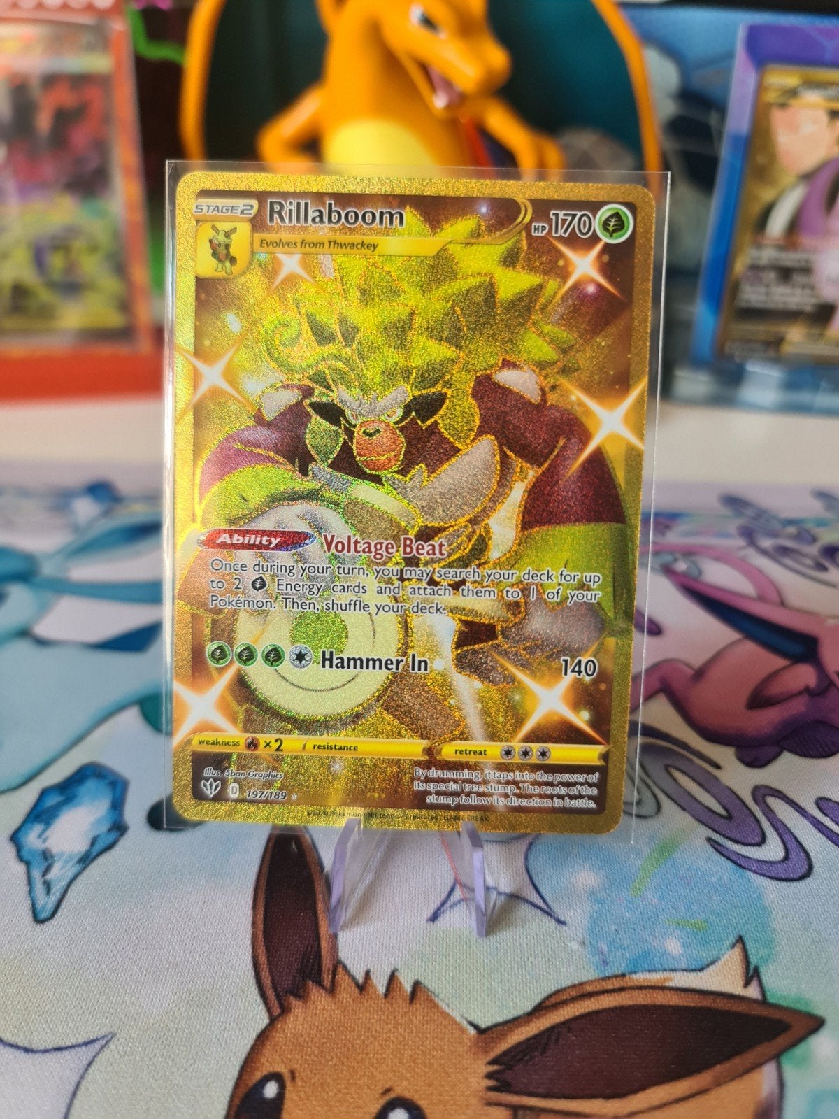 Rillaboom #197 Darkness Ablaze Hyper Rare., Ophalen of Verzenden, Zo goed als nieuw, Losse kaart, Foil
