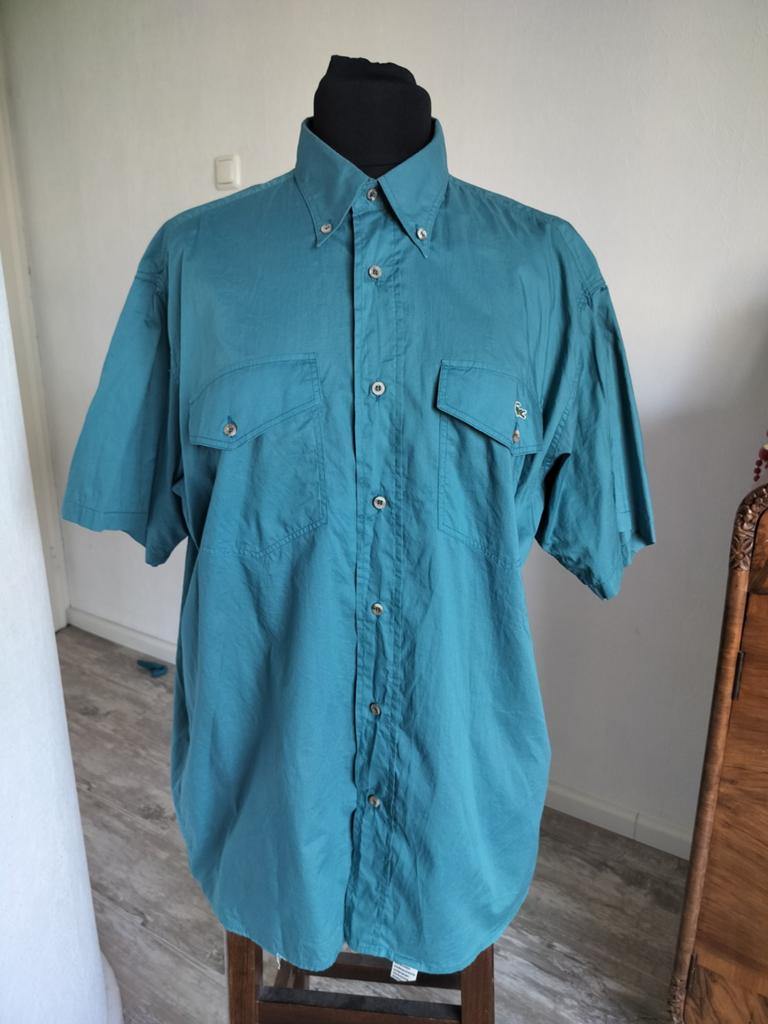 Vintage Lacoste hemd. Katoen, Ophalen of Verzenden, Zo goed als nieuw, Blauw