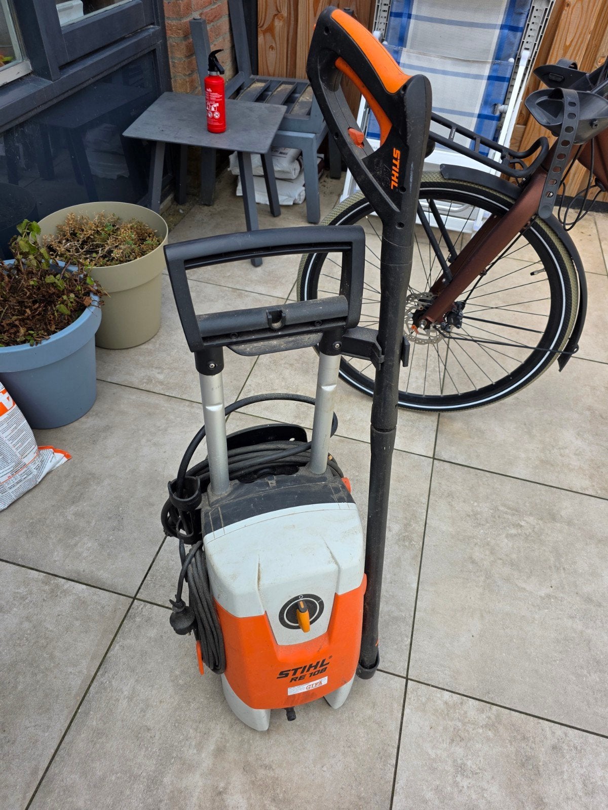 Stihl RE 108 hogedrukreiniger - Gebruikt, maar goed, Tuin en Terras, Ophalen, Gebruikt, Elektrisch, Stihl