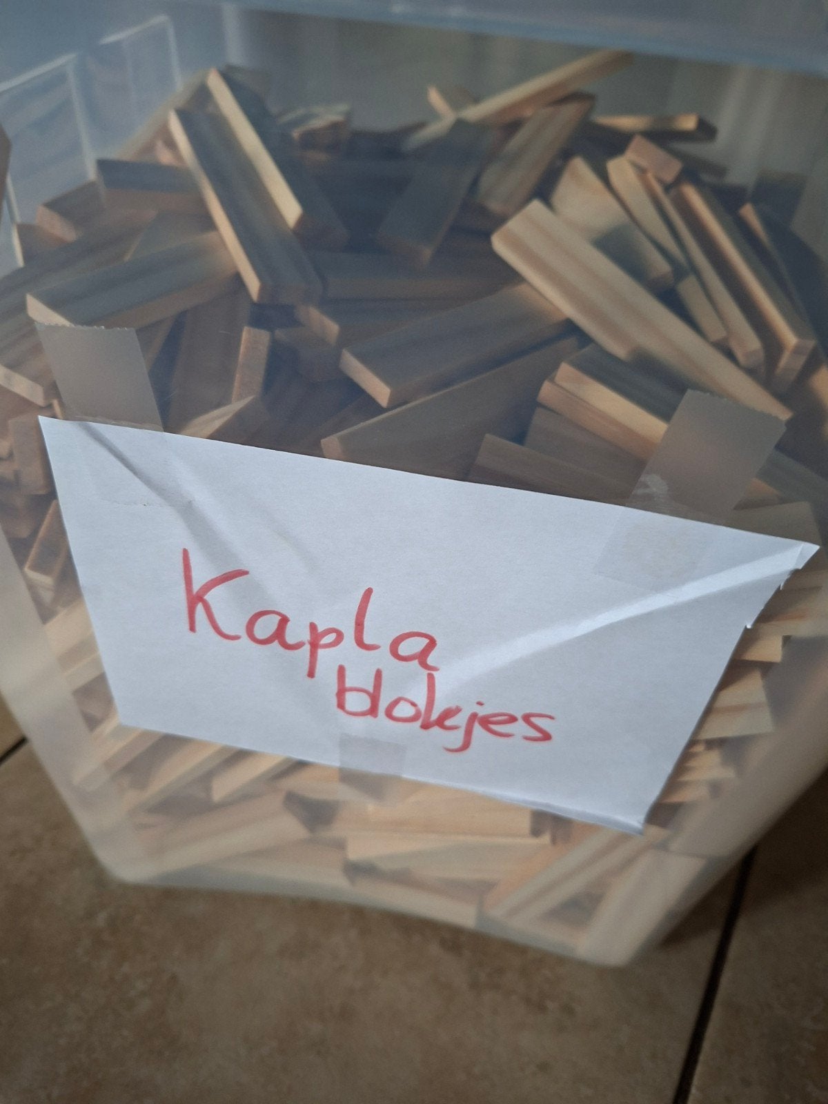 Grote doos Kapla blokjes - Urenlang bouwplezier!, Ophalen, Zo goed als nieuw, Overige merken