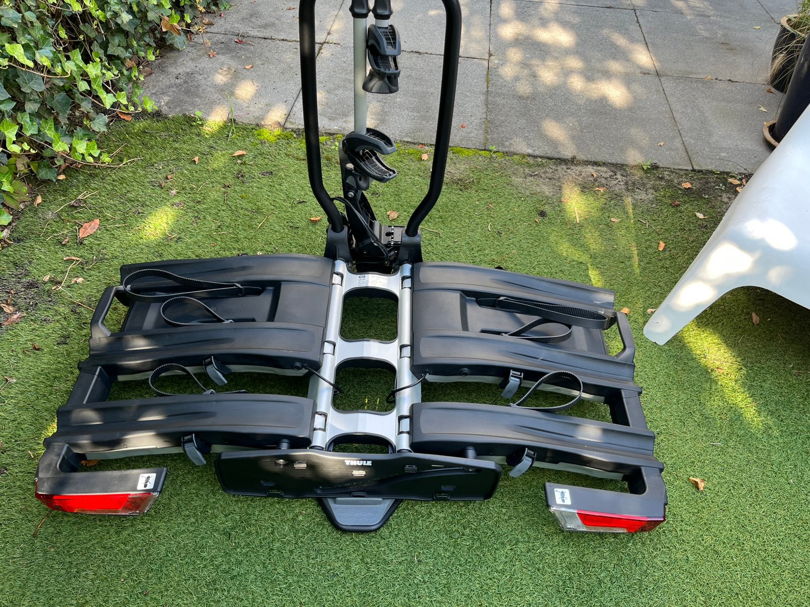 Thule EasyFold XT 3 934 te huur 3 fietsen e-bikes incl. hoes, Auto diversen, Ophalen, 3 fietsen of meer, Zo goed als nieuw, Brede banden
