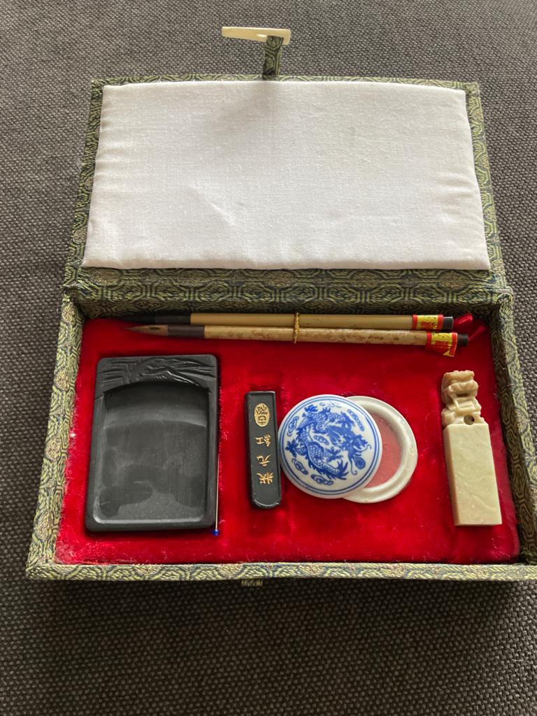 Chinese kalligrafie set - wax stempel maken, Ophalen of Verzenden, Zo goed als nieuw