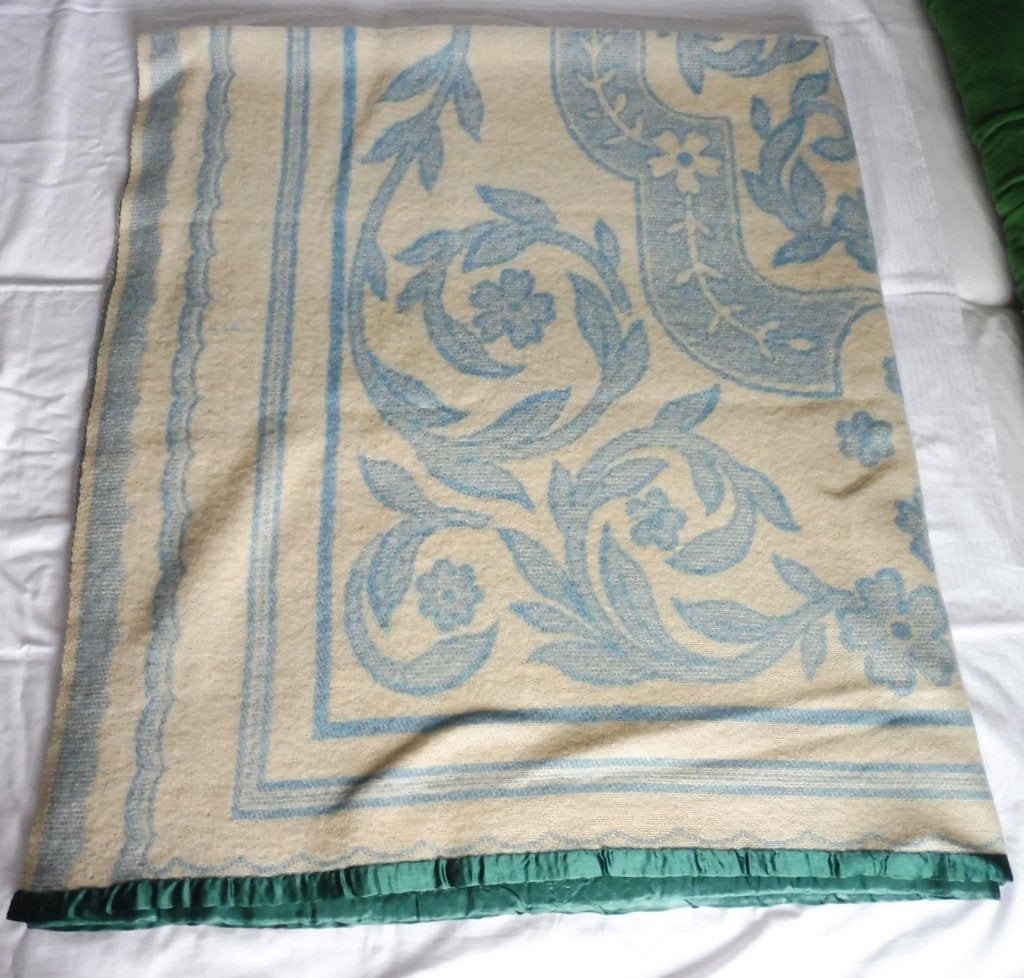 Mooie vintage wollen deken 195 x 200 cm wol, Ophalen, Gebruikt