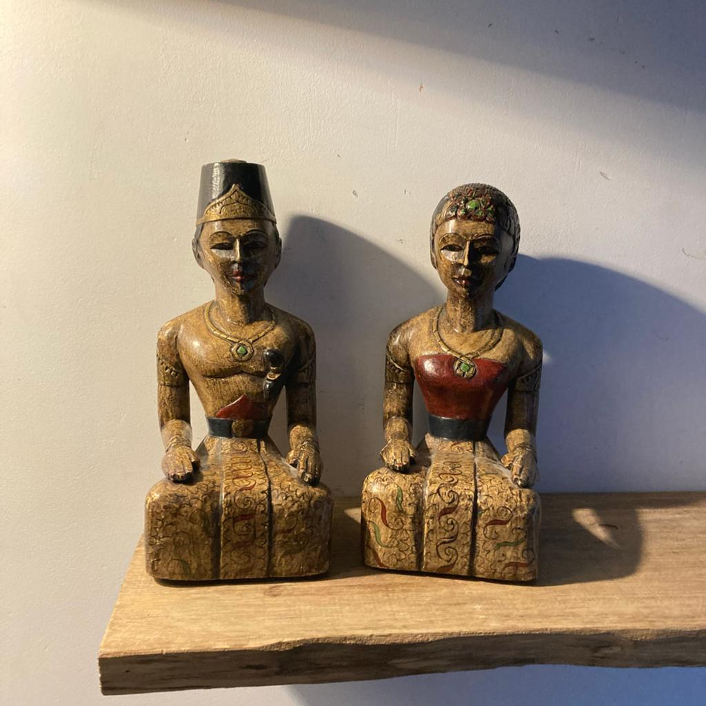 Vintage Balinese Bruidspoppen - Handgemaakt uit Indonesië, Ophalen of Verzenden