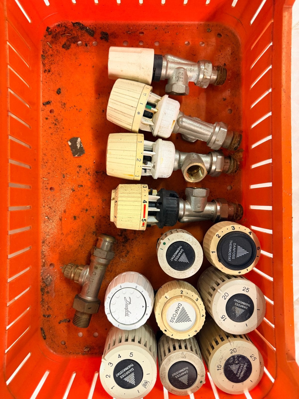 Danfoss thermostaatknoppen en radiatorkranen, Ophalen of Verzenden, Gebruikt