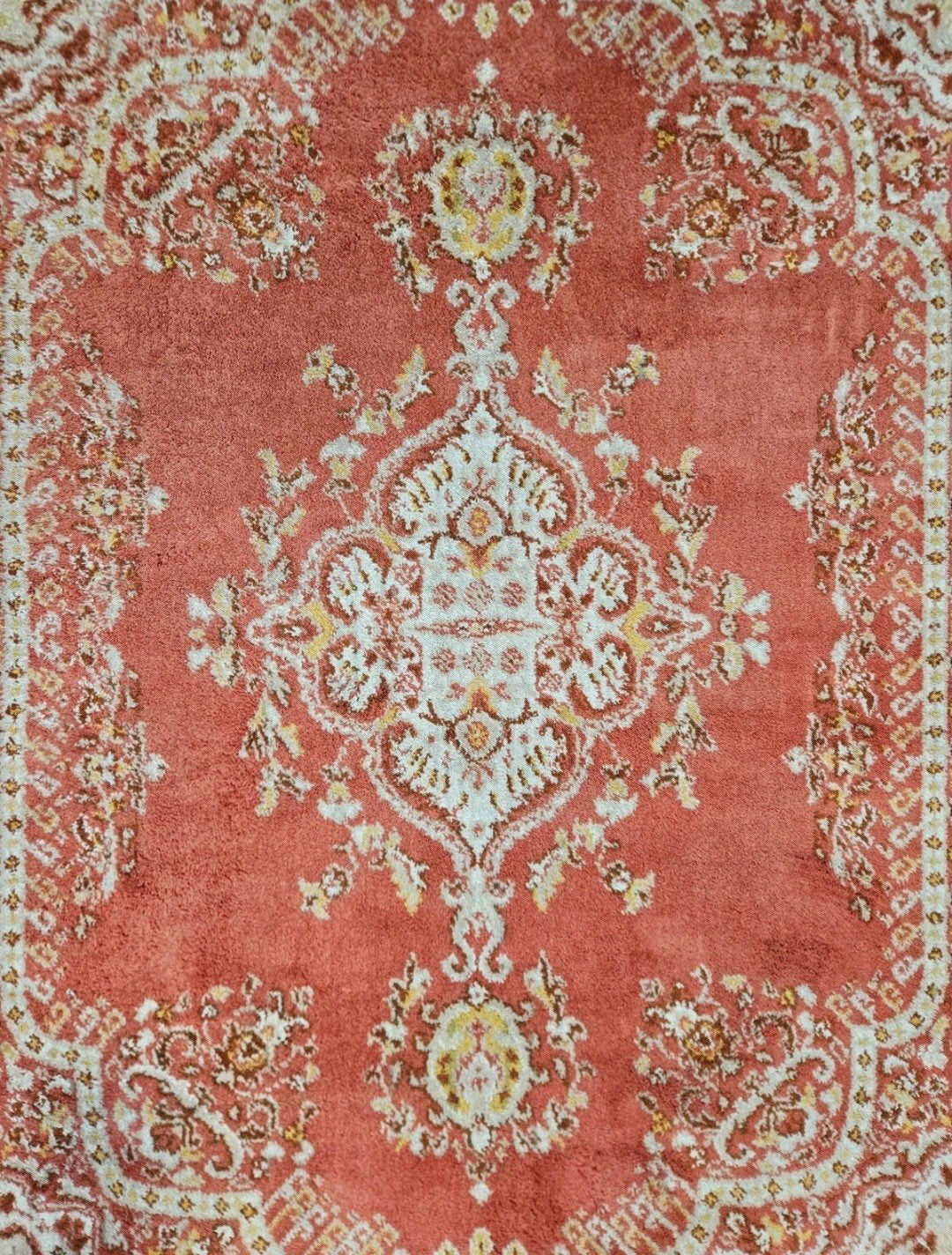 Vintage Perzisch oosters vloerkleed medallion, Gebruikt, 100 tot 150 cm, Geel, Www.hypepopup.nl