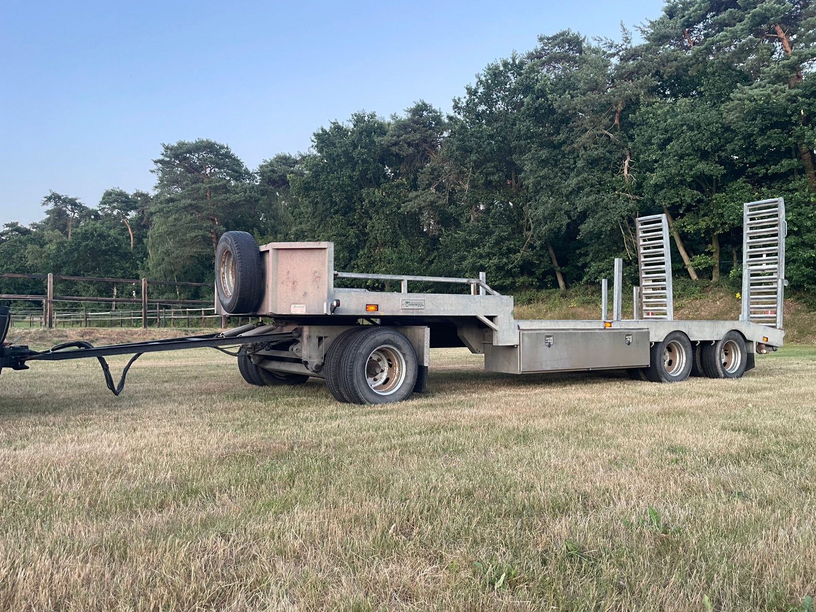 Veldhuizen Schamelwagen Dieplader Luchtgeremd 14800 kg, Ophalen, Zo goed als nieuw