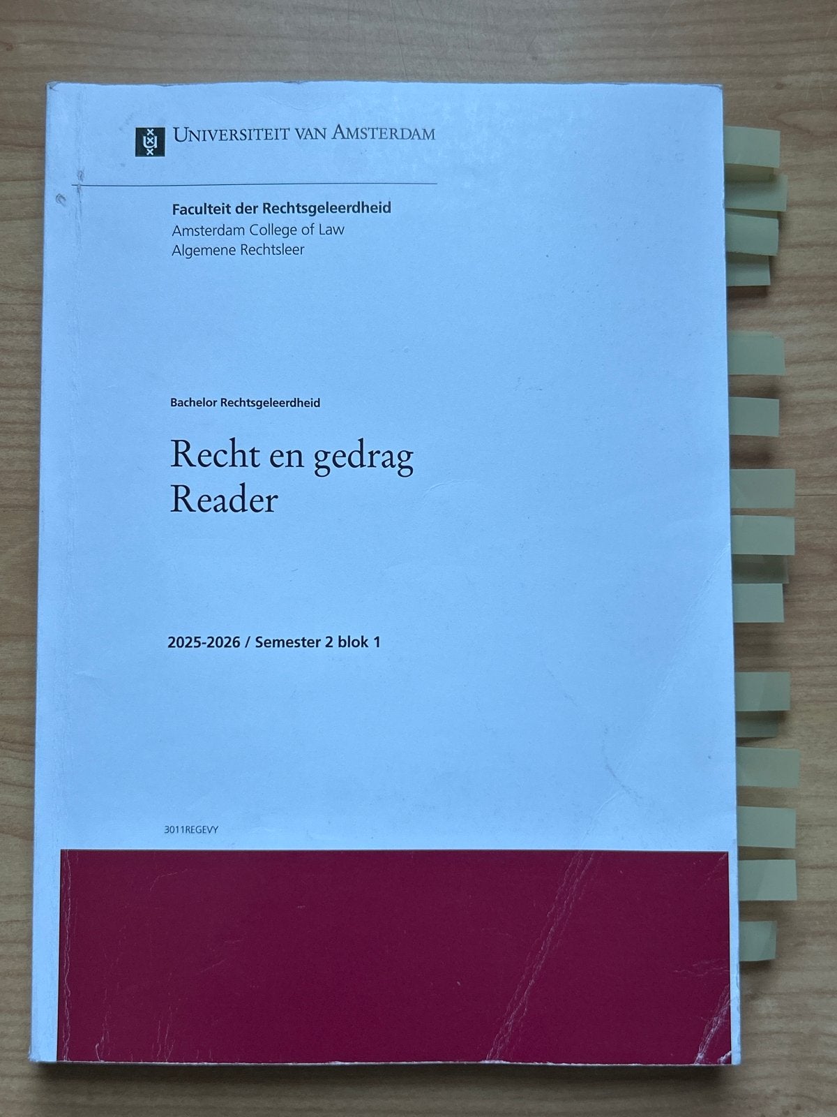 Reader Recht en Gedrag - Universiteit van Amsterdam, Ophalen of Verzenden, Gamma, Gelezen, WO
