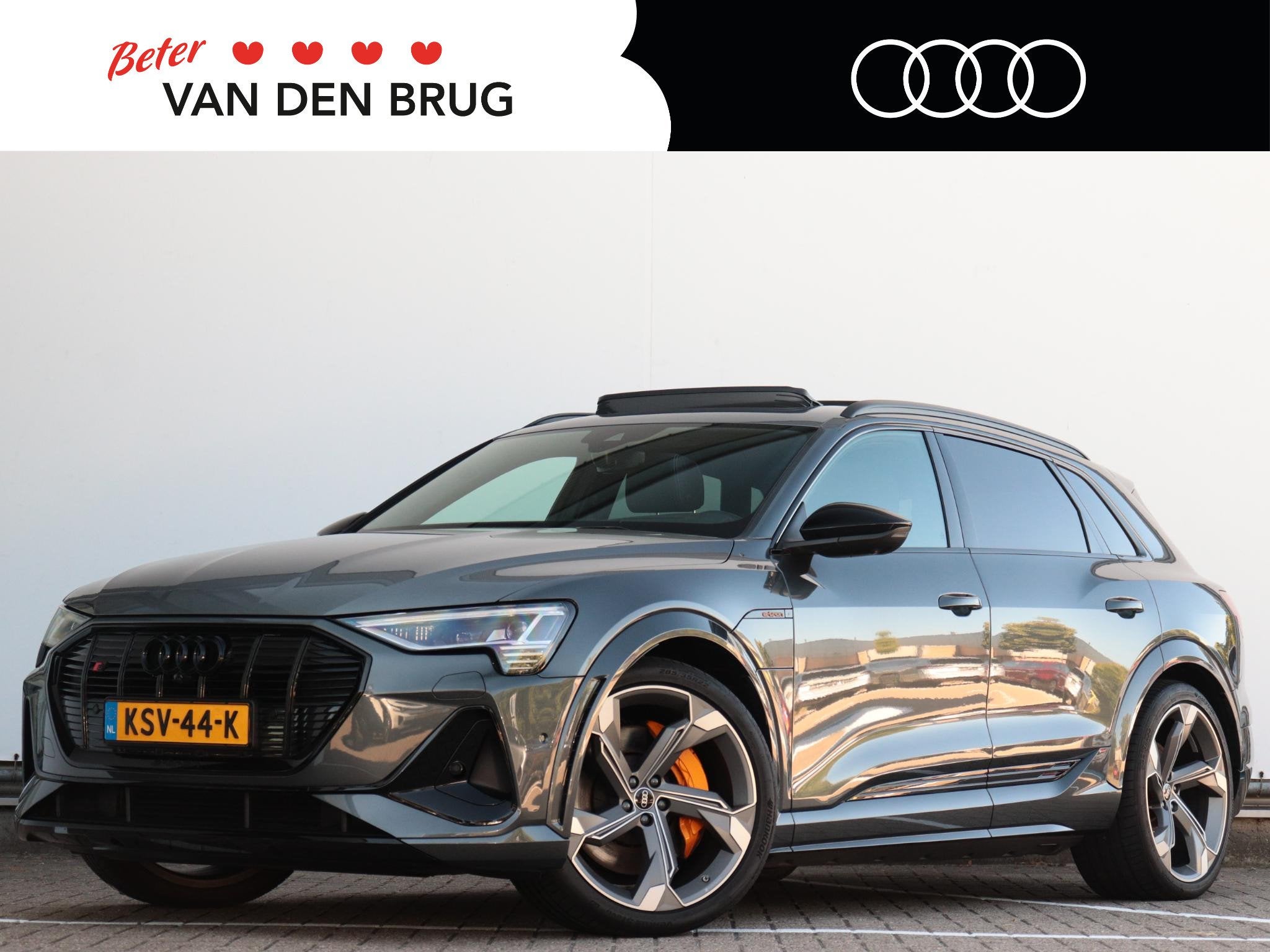 Audi e-tron S quattro 95 kWh | B&O | Panoramadak | Leder | 3, Automaat, 95 kWh, Leder en Stof, 503 pk