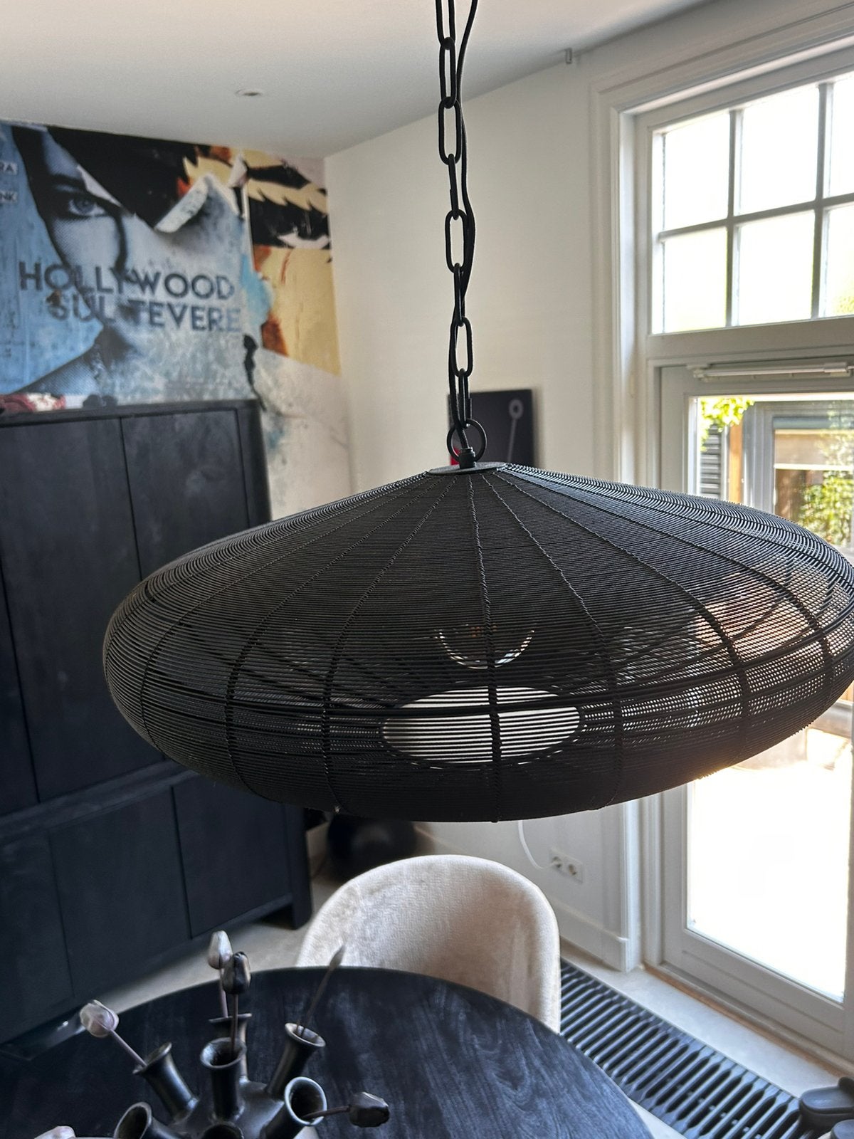 Light and living hanglamp mat zwart, Huis en Inrichting, Lampen | Hanglampen, Ophalen, Zo goed als nieuw, Metaal