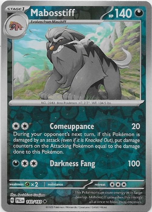 Paldea Evolved,  Mabosstiff [reverse] 143/193, Verzenden, Nieuw, Losse kaart