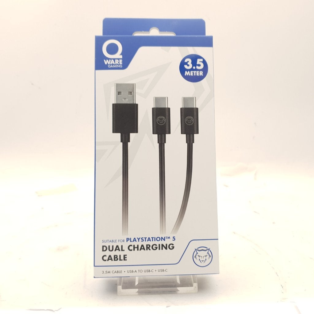 Qware PS5 Y-cable 3,5 meter | Nu voor maar € 9,99, Computers en Software, Muizen, Ophalen of Verzenden