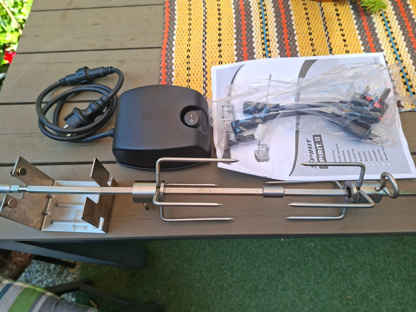 Weber draaispit voor gas BBQ, Ophalen, Zo goed als nieuw, Weber